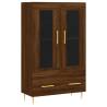 Highboard Brown Oak - Stylish Engineered Wood Storage Cabinet