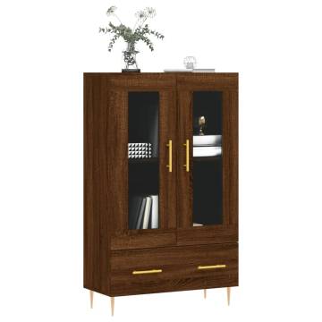 Highboard Brown Oak - Stylish Engineered Wood Storage Cabinet