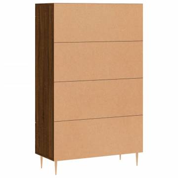 Highboard Brown Oak - Stylish Engineered Wood Storage Cabinet