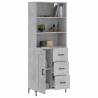 Stylish Highboard Concrete Grey - 69.5x34x180 cm | HipoMarket