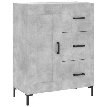 Stylish Highboard Concrete Grey - 69.5x34x180 cm | HipoMarket