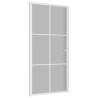 Stylish White Matt Glass & Aluminium Interior Door - 102.5x201.5 cm