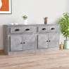 Sideboards 2 pcs Concrete Grey Engineered Wood Colour concrete grey Quantity in Package 2 