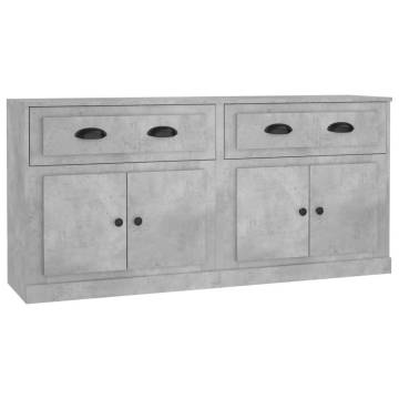 Sideboards 2pcs Concrete Grey Engineered Wood | Hipomarket