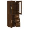 Highboard Brown Oak 69.5x34x180 cm - Stylish Storage Solution