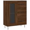 Stylish Highboard Brown Oak - 69.5x34x180 cm | Hipo Market