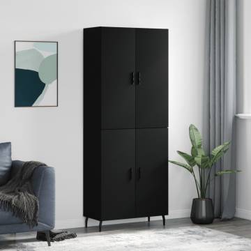 Stylish Highboard Black 69.5x34x180 cm | Durable & Elegant