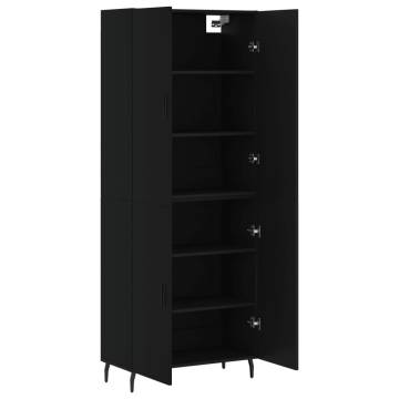 Stylish Highboard Black 69.5x34x180 cm | Durable & Elegant