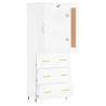 Highboard White 69.5x34x180 cm - Stylish & Durable Storage