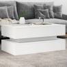 Coffee Table with LED Lights White 90x50x40 cm Colour white Quantity in Package 1 Length 90 cm 