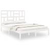 White Solid Wood Bed Frame 120x200 cm - Modern & Sturdy