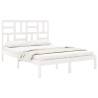 White Solid Wood Bed Frame 120x200 cm - Modern & Sturdy