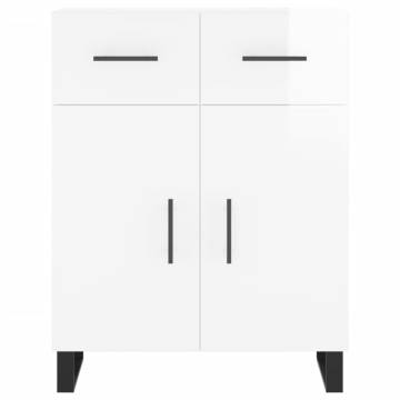 Stylish Highboard High Gloss White - 69.5x34x180 cm