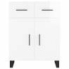 Stylish Highboard High Gloss White - 69.5x34x180 cm