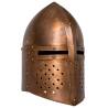 Medieval Knight Helmet Antique Replica | LARP Copper Steel