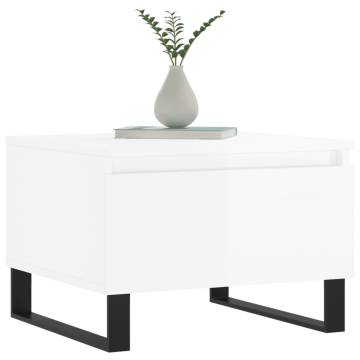 Elegant High Gloss White Coffee Tables - Set of 2 | Hipomarket