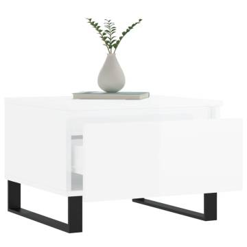 Elegant High Gloss White Coffee Tables - Set of 2 | Hipomarket