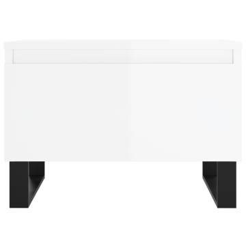 Elegant High Gloss White Coffee Tables - Set of 2 | Hipomarket