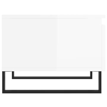 Elegant High Gloss White Coffee Tables - Set of 2 | Hipomarket