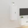 Wall Mounted TV Cabinet White 40x34,5x100 cm Colour white Quantity in Package 1 Height 100 cm Width 40 cm 