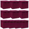 Storage Boxes with Lids 10 pcs Dark Red 32x32x32 cm Fabric Colour dark red with lids Quantity in Package 10 Number of 1 