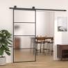 Sliding Door Frosted ESG Glass and Aluminium 90x205 cm Black Colour black Size 90 x 205 cm Quantity in Package 1 Model frosted 