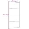 Sliding Door Frosted ESG Glass & Aluminium 90x205 cm Black