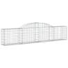 Arched Gabion Baskets Set of 6 - Galvanised Iron for Gardens