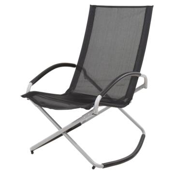 ProGarden Foldable Rocking Chair - Black | Hipomarket UK