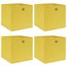 Storage Boxes 4 pcs Yellow 32x32x32 cm Fabric Colour yellow without lids Quantity in Package 4 Number of 1 