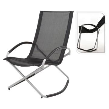 ProGarden Foldable Rocking Chair - Black | Hipomarket UK