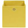 Yellow Fabric Storage Boxes - 4 Pcs (32x32x32 cm)