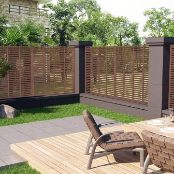 Louver Fence WPC 180x180 cm Brown - Stylish & Durable