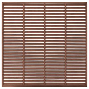 Louver Fence WPC 180x180 cm Brown - Stylish & Durable