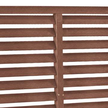 Louver Fence WPC 180x180 cm Brown - Stylish & Durable