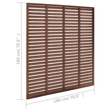 Louver Fence WPC 180x180 cm Brown - Stylish & Durable