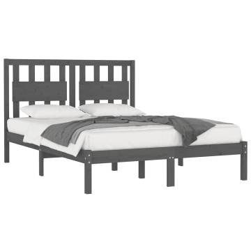 Grey Solid Wood Pine Bed Frame 180x200 cm Super King Size