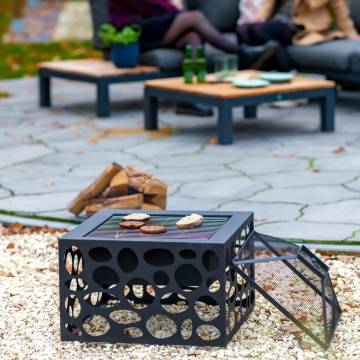 RedFire Fire Pit with BBQ Grill Mikor Black - 360° View