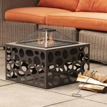 RedFire Fire Pit with BBQ Grill Mikor Black - 360° View