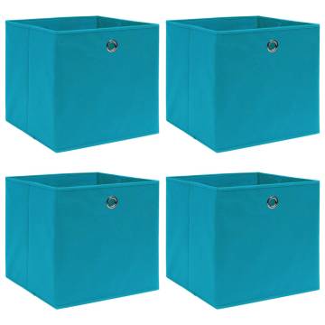 Baby Blue Storage Boxes - 4 pcs Fabric 32x32x32 cm