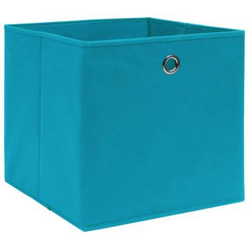 Baby Blue Storage Boxes - 4 pcs Fabric 32x32x32 cm