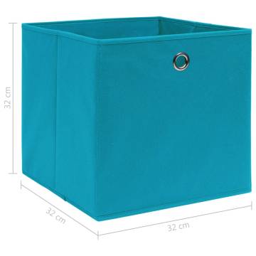 Baby Blue Storage Boxes - 4 pcs Fabric 32x32x32 cm