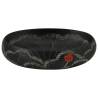 Stylish Black Oval Countertop Basin - 59x40 cm Ceramic