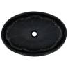 Stylish Black Oval Countertop Basin - 59x40 cm Ceramic