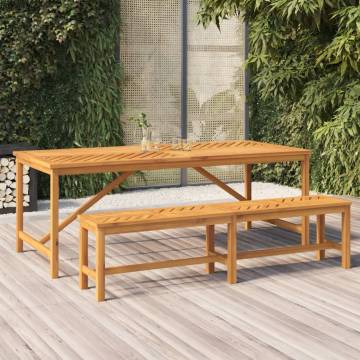 Garden Dining Table 200x90 cm | Solid Wood Acacia | HipoMarket