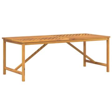 Garden Dining Table 200x90 cm | Solid Wood Acacia | HipoMarket