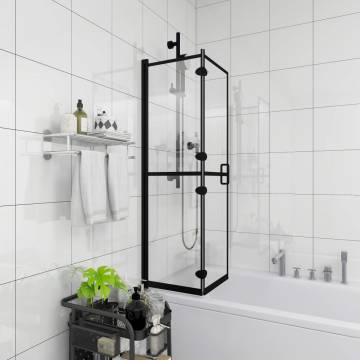 Folding Shower Enclosure ESG 120x140 cm Black – Stylish Design