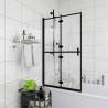 Folding Shower Enclosure ESG 120x140 cm Black – Stylish Design