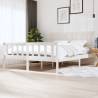 Bed Frame White 180x200 cm Super King Size Solid Wood Colour white Size 180 x 200 cm 