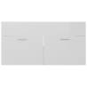 High Gloss White Sink Cabinet with Built-in Basin | Hipo Market